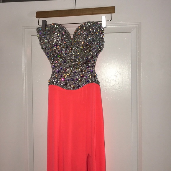 Pink Rhinestone prom dress - Picture 2 of 6